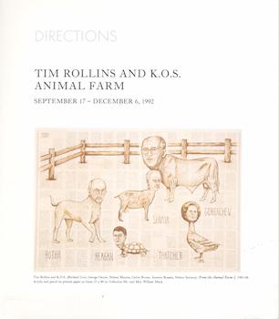 Item #71-2263 Tim Rollins and K.O.S.: Animal Farm. (Exhibition at Hirshhorn Museum and Sculpture Garden, Smithsonian Institution, 17 September - 6 December 1992). Tim: Amada Cruz Rollins, Asst. Curator.