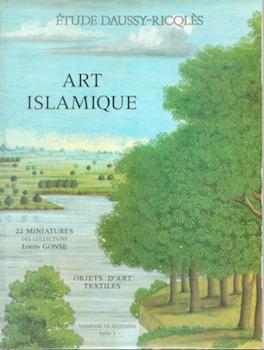 Item #71-2287 Art Islamique. 22 Miniatures des collections Louis Gonse. Objet’s d’Art...