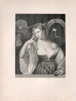 Item #71-2384 Titian’s Mistress. D. J. . After Titian Pound, Engraver