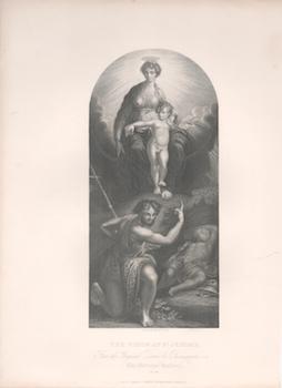 Item #71-2437 The Vision of St. Jerome. W. T. . After Parmigianino Fry, Engraver