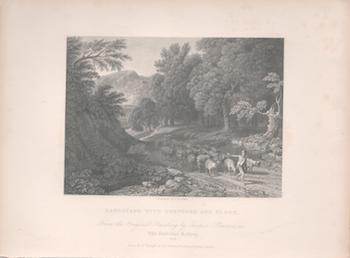 Allen, James Baylis (Engraver). After Gaspar Poussin - Landscape with Shepherd and Flock