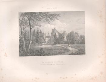 Item #71-2523 Seine et Marne-La Grande Bleneau, Ancienne habitation du General Lafayette. Jean-Ernest . After Andre Girault Aubert, Engraver.