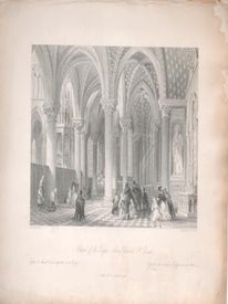 Item #71-2554 Chapel of the Virgin. Abbey Church St. Denis. James Baylis . After Thomas Allom...