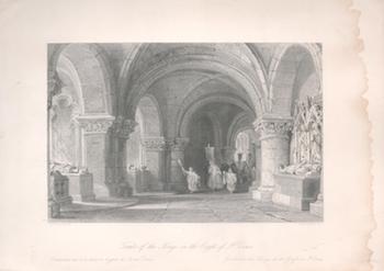 Item #71-2556 Tombs of the Kings in the Crypt of St. Denis. James Baylis . After Thomas Allom Allen, Engraver.