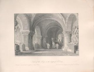 Item #71-2579 Tombs of the Kings in the Crypt of St. Denis. James Baylis . After Thomas Allom...