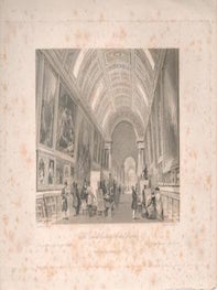 Item #71-2674 The Grand Gallery of the Louvre. James Baylis . After Thomas Allom Allen, Engraver