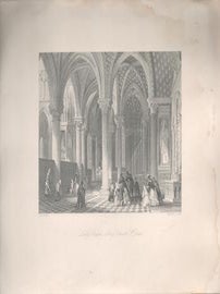 Item #71-2677 The Grand Gallery of the Louvre. James Baylis . After Thomas Allom Allen, Engraver