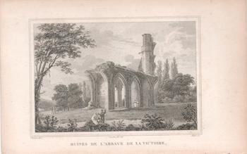 Item #71-2767 Ruines de L’Abbaye de La Victoire. Adam., After Civeton, Engraver.