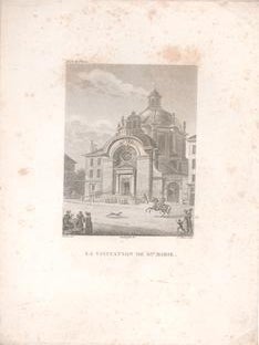Item #71-2777 La Visitation de St. Marie. J. . After Civeton Adam, Engraver