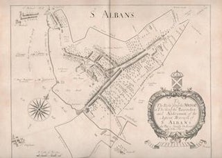 Item #71-2852 Map of St. Alban’s. 18th British engraver