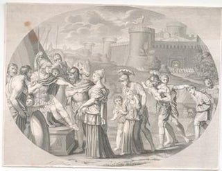 Item #71-2938 (Woman and children brought before the Roman General). 19th Century French Engraver