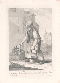 Item #71-3110 Oie Puopolo addo stive, co treccalle magne, e bive. 18th Century Engraver
