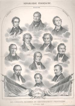 Item #71-3304 Republique Francaise. Les Citoyens Membres du Gouvernement Provisoire. 19th Century...
