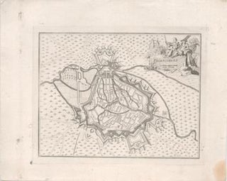 Item #71-3456 Antique Map Plan-Valencienes. 18th Century Engraver