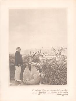 Item #71-3460 Charles Maurras sur la terrasse de son jardon au Chemin de Paradis a Martigues....