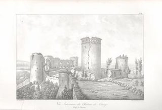 Item #71-3498 Vue Interieure du Chateau de Coucy. Dept. de l’Aisene. E. Pingret, Godefroy...