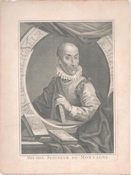 Item #71-3639 Portrait of Michel Eyquem, Seigneur de-Montagne (French philosopher of the French...