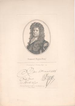 Item #71-3716 Portrait of Samuel Pepys (English secretary to the Royal Navy, 1633-1703). Sir...