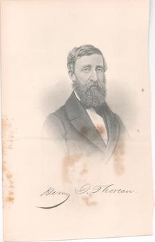 Item #71-3727 Portrait of Henry David Thoreau (American naturalist, essayist, poet and...