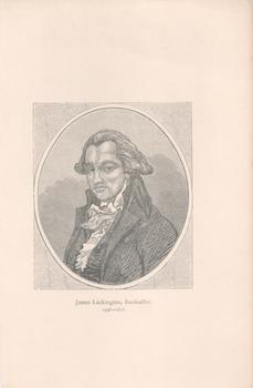Item #71-3793 Portrait of James Lackington, Bookseller (English, 1746-1816). 19th Century Engraver