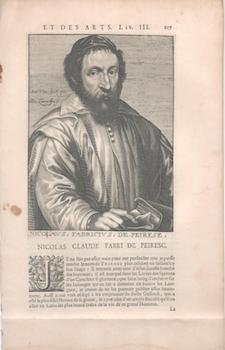 Item #71-3794 Portrait of Nicolas Claude Fabri de Peiresc (French astronomer, 1580-1637). Anthony...