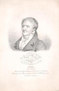 Item #71-3917 Portrait of Jean-Baptiste Gail (French professor at the College de France,...