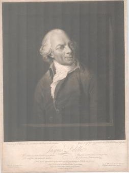 Item #71-3921 Portrait of Jacques Delille (French poet, 1738-1813). Jean Laurent Mosnier, John...