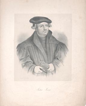 Item #71-3930 Portrait of Justus Jenas (German Lutheran reformer, 1493-1555). Lucas Cranach, After