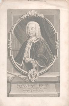 Item #71-3988 Portrait of Johann Georg Pertsch (German jurist and scholar, 1694-1754). Johann...