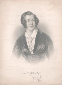 Item #71-3990 Portrait of Eliza Cook (English writer, 1812-1889). Wilhelm Trautschold, Henry...