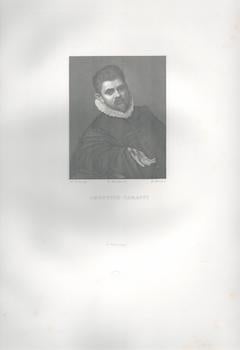 Item #71-4027 Self-Portrait of Agnostino Carracci (1557-1602), from Imperiale e Reale Galleria di...