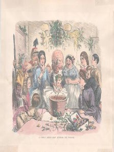 Item #71-4298 A Family Group--Baby Stirring the Pudding. John Leech