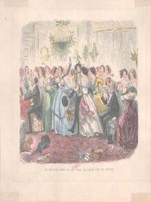 Item #71-4300 The Mistletoe Bough.--In Leap Year, The Ladies Take the Intiative. John Leech