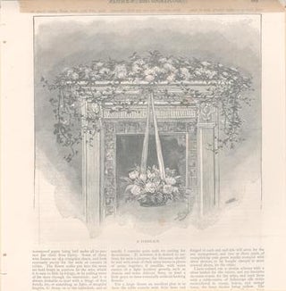 Item #71-4343 “A Fireplace” to illustrate “Flower Decorations”. R. Taylor, Engraver