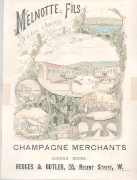 Item #71-4477 Melnotte & Fils. Champagne Merchants. 19th Century Engraver
