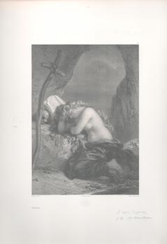 Item #71-4654 La jeune fille et la mort. Plate 92, from Les Artistes Anciens et Modernes....