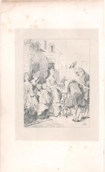 Gigoux, Jean-Francois (French, 1806-1894) - La Duchesse D'Orleans Annoncant la Victoire D'Hastembeck (Beraldi 81)