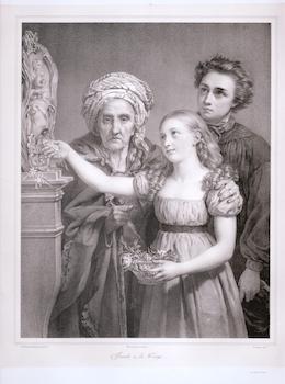 Alexandre-Jean Dubois-Drahonet, 1790-1834 (After); Francois le Villian, 1819-1826 (Lithographer) - Offrande a la Vierge, Par Alexandre-Jean Dubois-Drahonet. First Edition