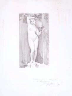 Item #71-5468 La Source. Jean-Auguste-Dominique Ingres, Leopold Flameng, After, Engraver