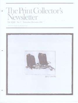Item #71-5590 The Print Collector’s Newsletter. Vol. XXII, No. 5. November - December 1991....