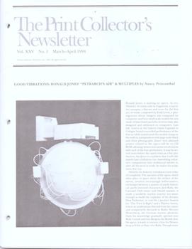 Item #71-5593 The Print Collector’s Newsletter. Vol. XXV, No. 1. March - April 1994. Jacqueline...