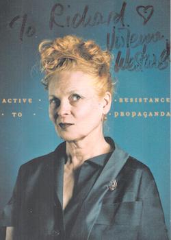 Item #71-5631 Portrait of Vivienne Westwood (Fashion Designer). Vivienne Westwood, Christian...