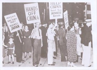 Item #71-5656 Protest Imperialist Expanision by Japan, 1937. Pickets protest aggresson toward...