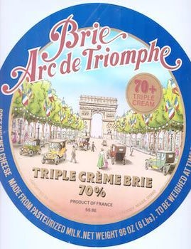 Item #71-6236 Vintage Brie Arc de Triomphe Large Format Cheese Label. 20th Century Designer.