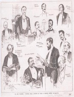 Item #71-6598 Ye Old Volumes: &lsquo;United once a month to form a perfect sette.&rsquo;. 19th Century Artist.