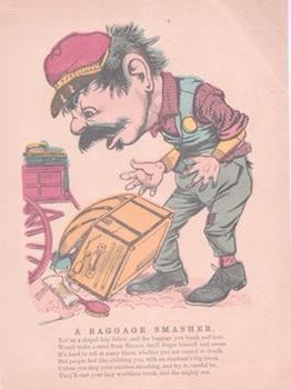Item #71-6618 A Baggage Smasher. 19th/20th Century Artist