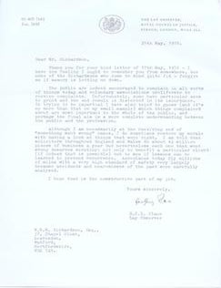Item #71-7368 Autograph letter from Godfrey Place to W. N. B. Richardson. Godfrey Place, Holder of the Victoria Cross.