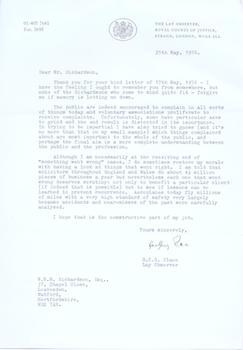 Item #71-7368 Autograph letter from Godfrey Place to W. N. B. Richardson. Godfrey Place, Holder...