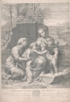 Item #71-7401 Saint Mary, the Blessed Virgin, with the Christ Child, Saint John the Baptist and...