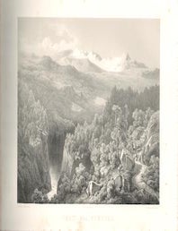 Item #71-7691 Parti fra Nummedal. (View from Nummedal). Joachim Frich, J. Hellesen, After, Lithographer.